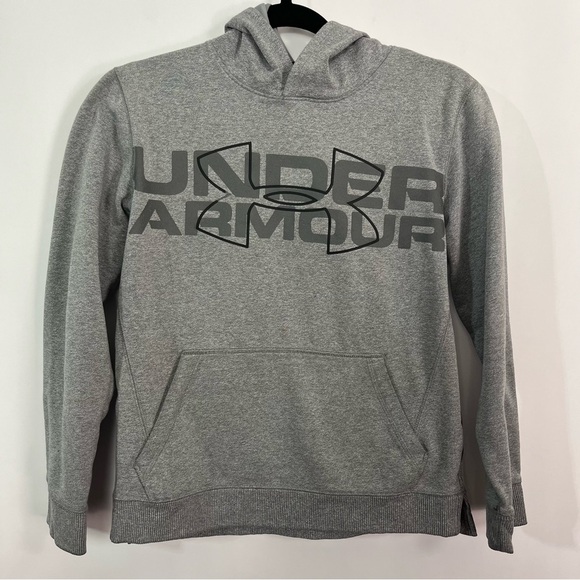 Under Armour Youth Large Grey Graphic Hoodie - Picture 1 of 6